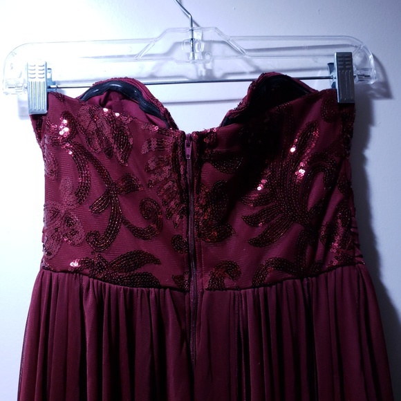 Fairy Red Dress Sweetheart Neck - Picture 4 of 7